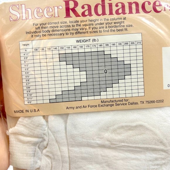 NEW 1990's White Plus Size Tights - Picture 5 of 5